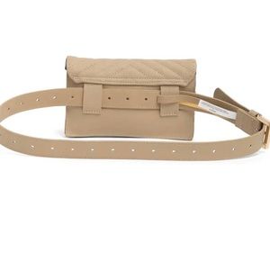STEVE MADDEN TAN BELT BAG